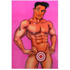 HeyF01Z foaie de zahar barbat sexy Junk On The Hunk Pin The Willy On Billy 29x20cm